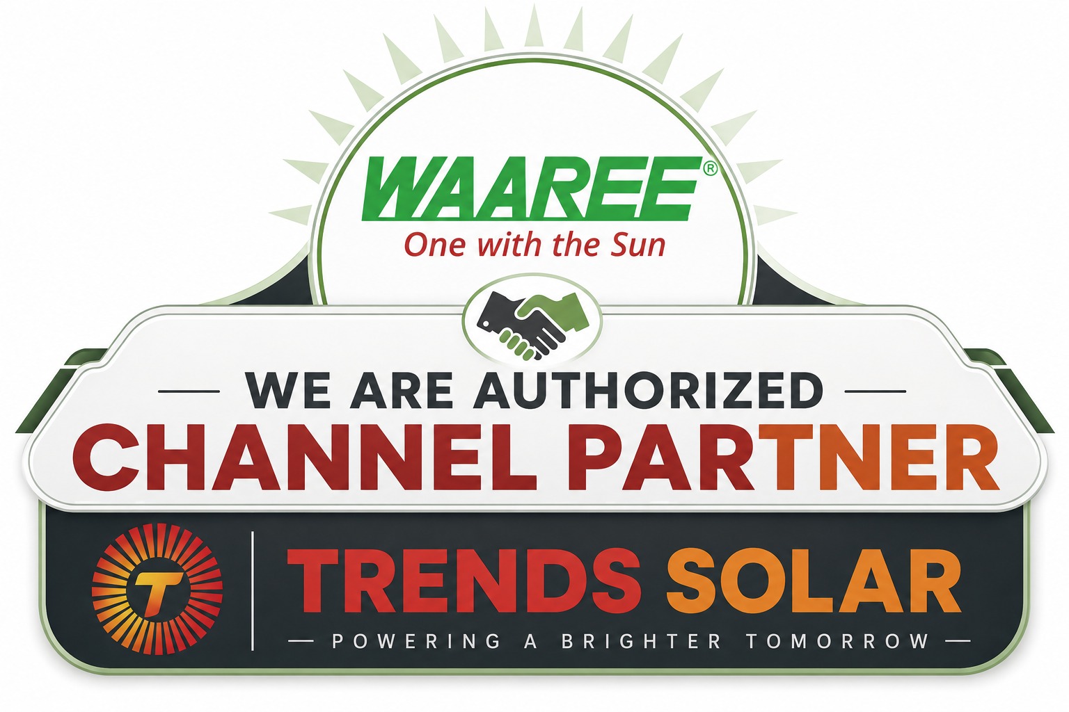 WAAREE Authorized Channel Partner badge